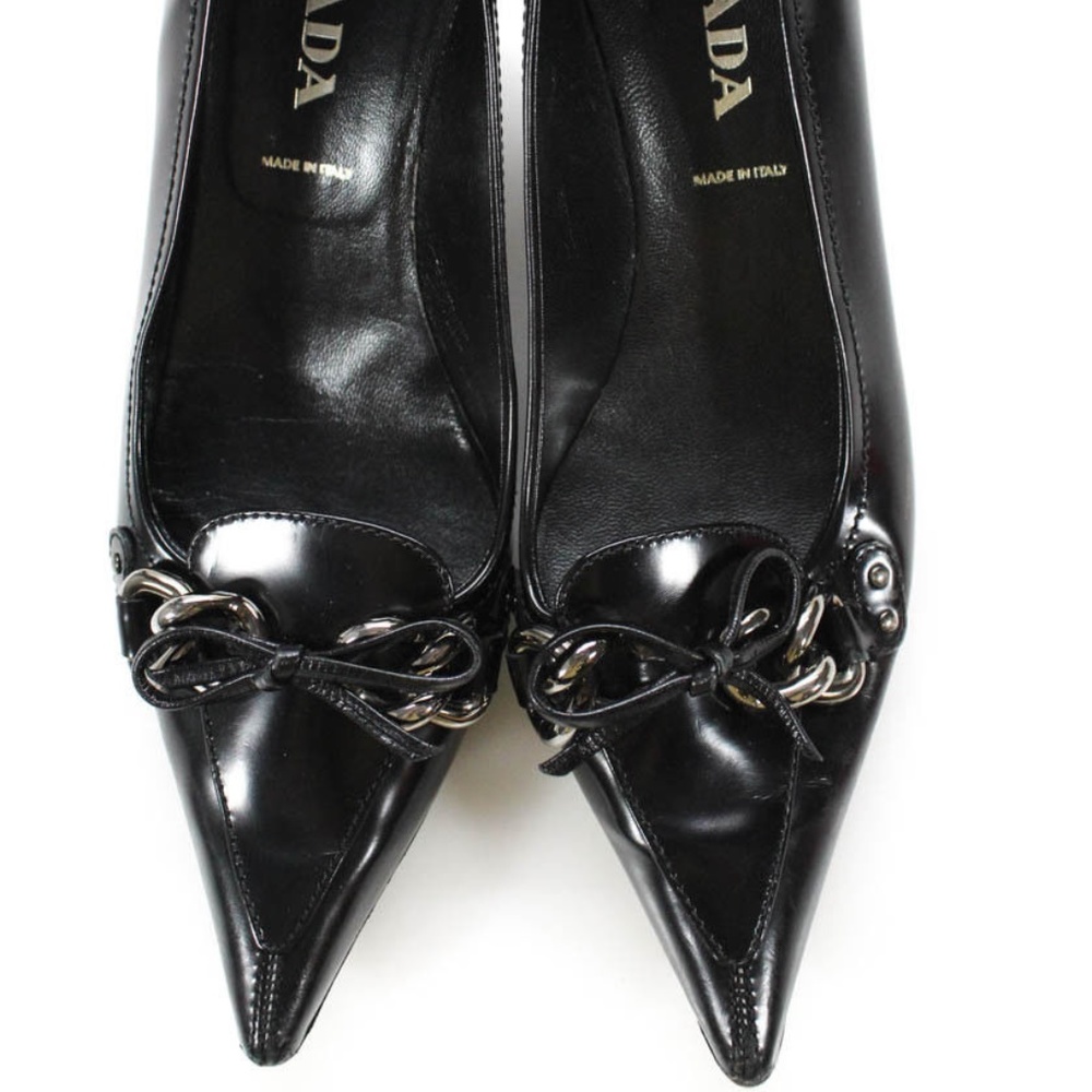Prada Womens Pointed Toe Kitten Pumps Heels 35